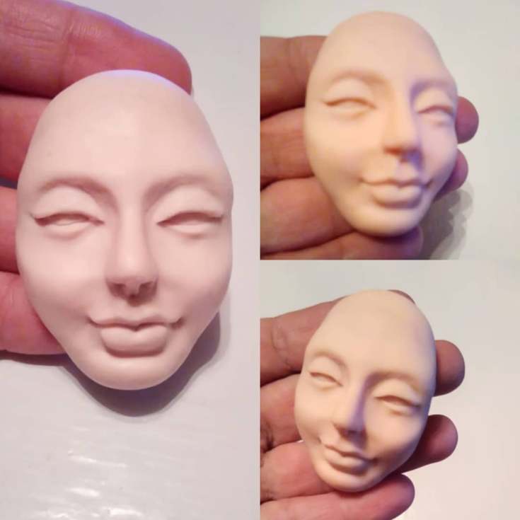 Лицо из полимерной глины